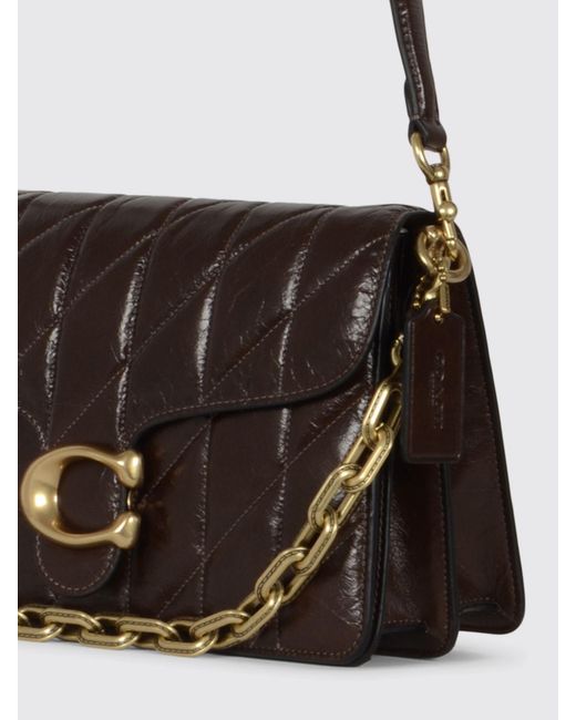 COACH Black Quilted Chain Tabby Shoulder Bag