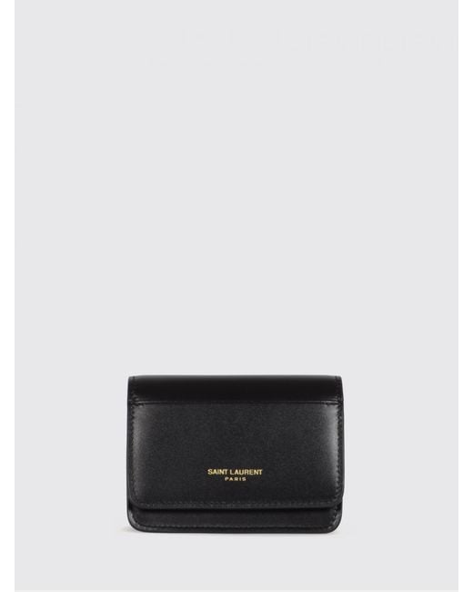 Saint Laurent White Leather Card Holder for men