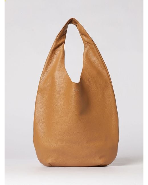 A.P.C. Natural Le Neige Grained Leather Bag