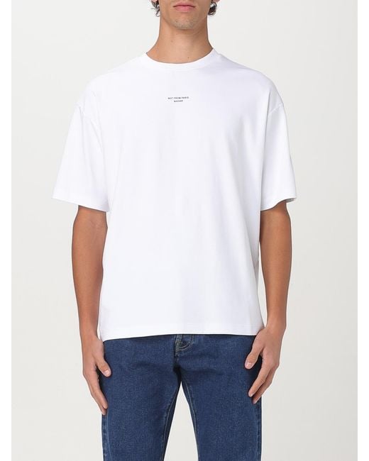 Drole de Monsieur White Basic Cotton T-Shirt Drole De Monsieur for men