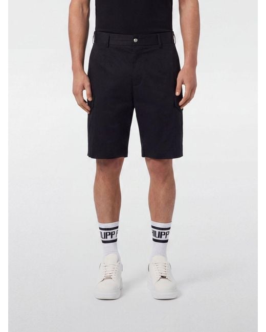 Philipp Plein Black Shorts for men