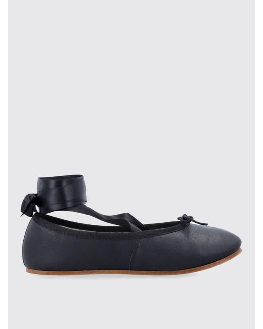 Repetto Blue Cendrillon Ankle Tie Flat