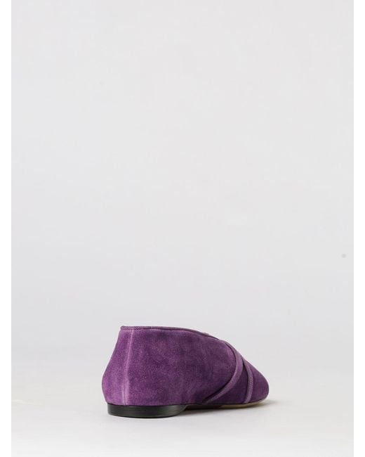 Moschino Couture Purple Suede Ballerina