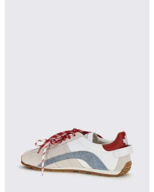 DSquared² White Dc-642 Leather Sneakers for men