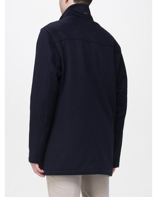 Boss Blue Trench Coat for men