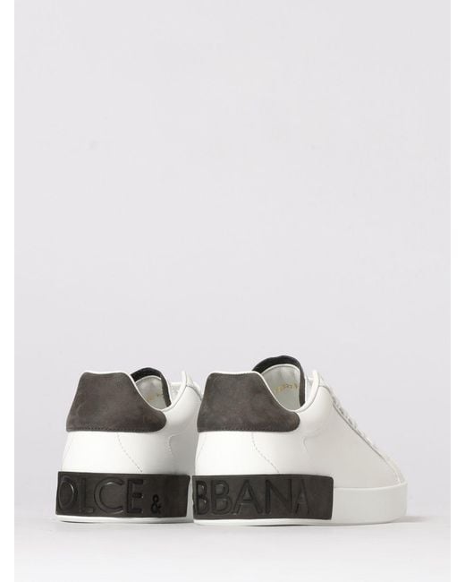 Dolce & Gabbana White Dolce &Amp Gabbana Portofino Leather Sneakers for men