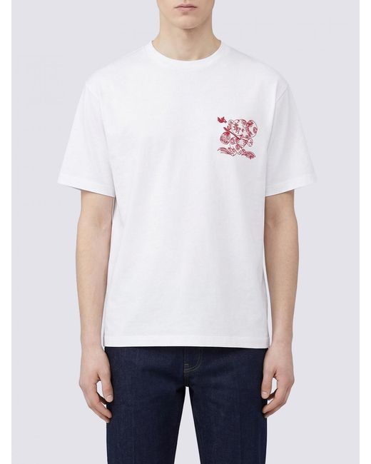 KENZO White Printed Cotton T-Shirt for men
