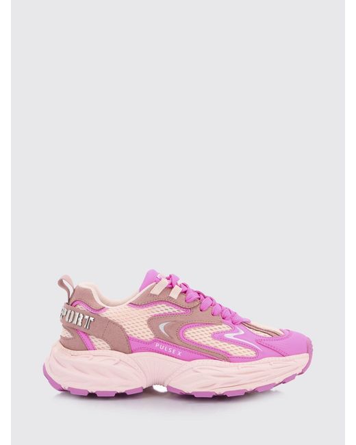 Philipp Plein Pink Pulse X Mesh And Leather Sneakers for men