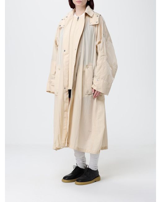 Sportmax Natural Gatto Technical Fabric Raincoat