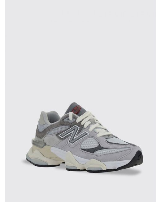 New Balance Gray 9060 Mesh And Suede Sneakers