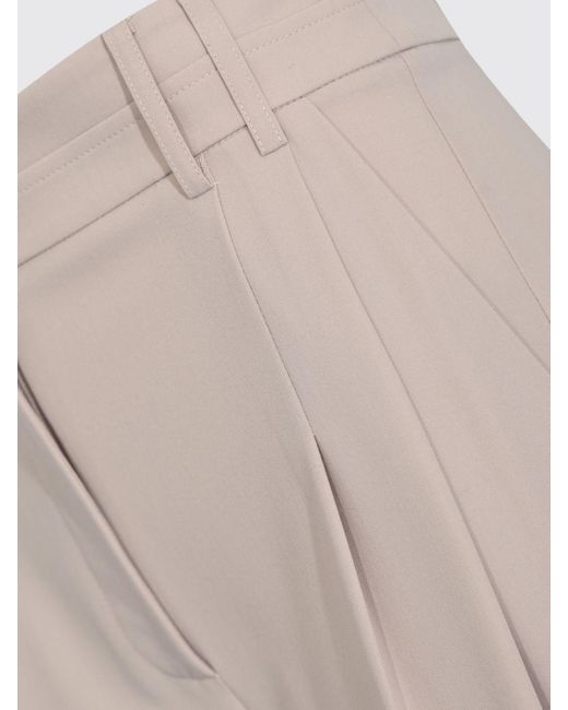 Patrizia Pepe Natural Viscose Blend Wide Leg Pants