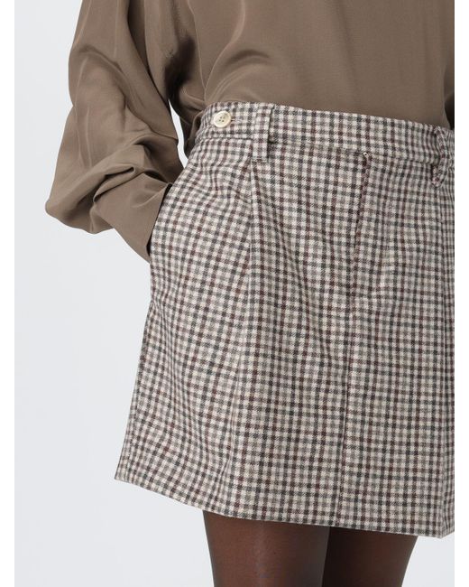 Falda Mujer Brunello Cucinelli de color Gray