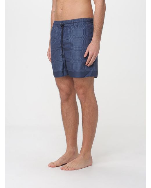 Gucci Blue Printed Polyester Swimsuit for men