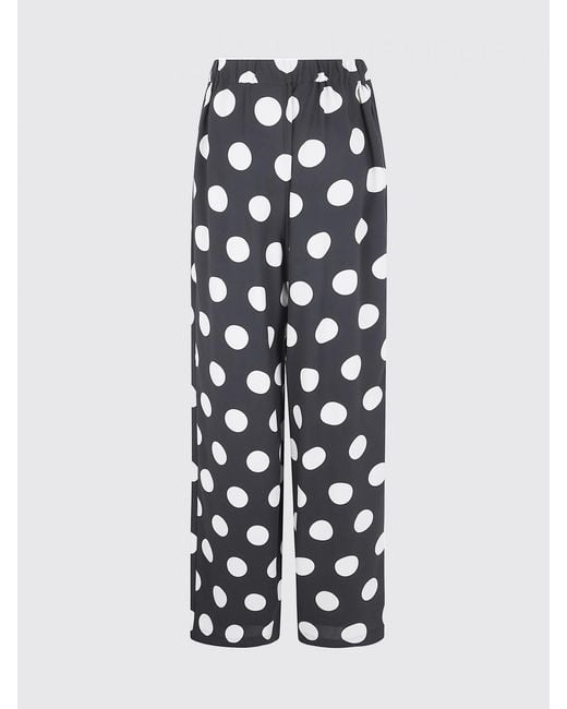 Junya Watanabe White Polka Dot Wide-Leg Jersey Trousers With Drawstring Waist