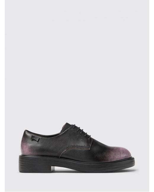 Camper Black Dean Smoked Recycled Leather Derby Shoes