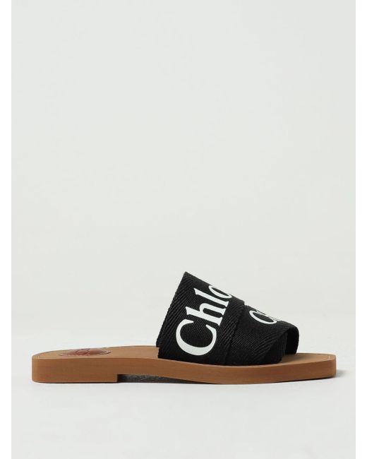Chloé Black Flat Sandals Chloé