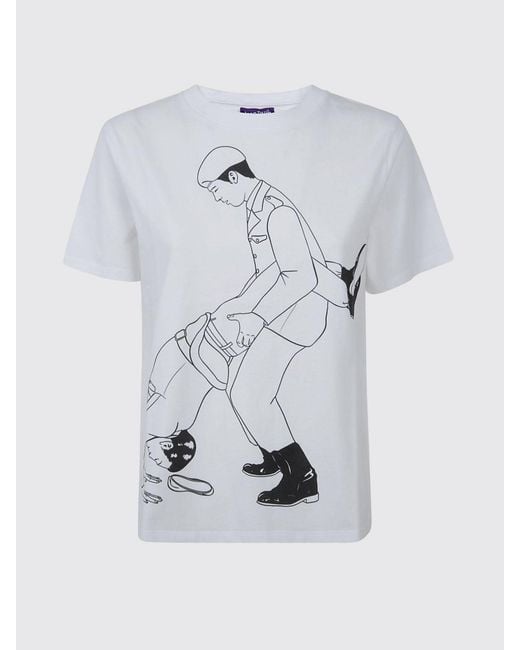 Jean Paul Gaultier White Crewneck T-Shirt for men