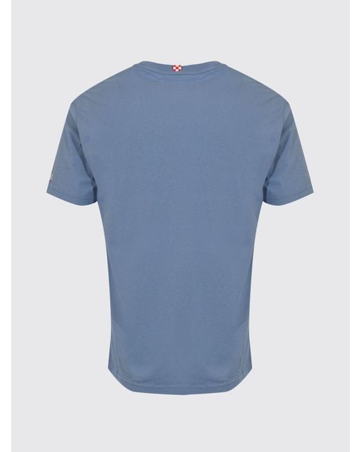 Mc2 Saint Barth Blue Cotton Crew Neck T-Shirt for men