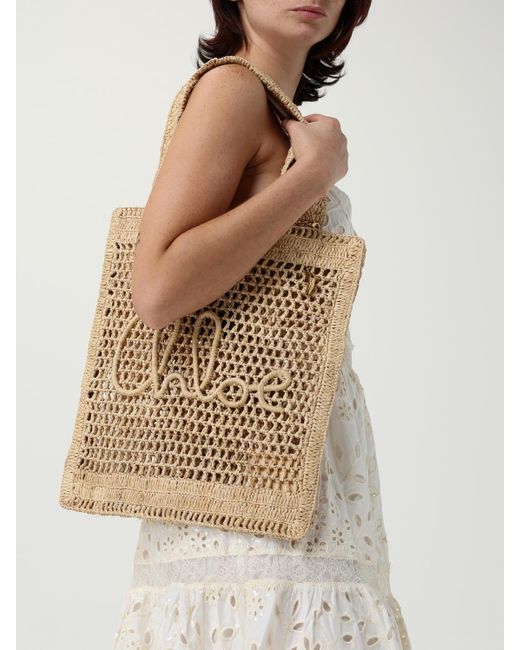 Sac Porté Main Femme Chloé en coloris Natural