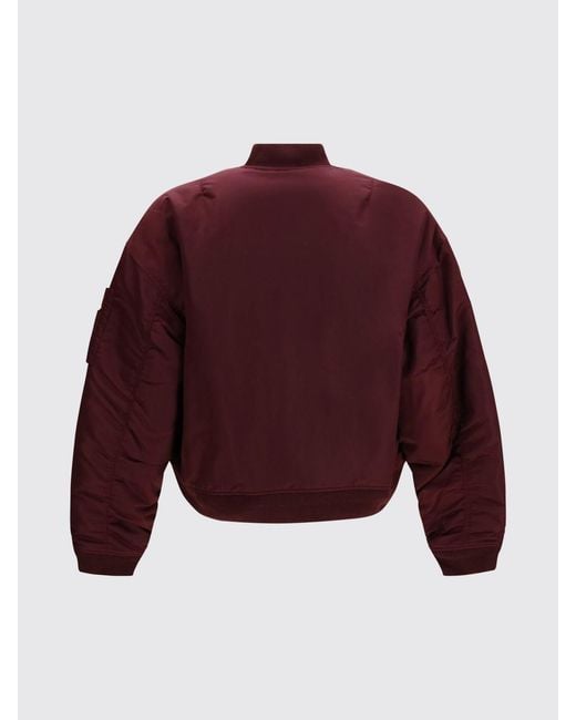 DSquared² Red Two-Tone Nylon Bomber Jacket With Patch Pockets for men