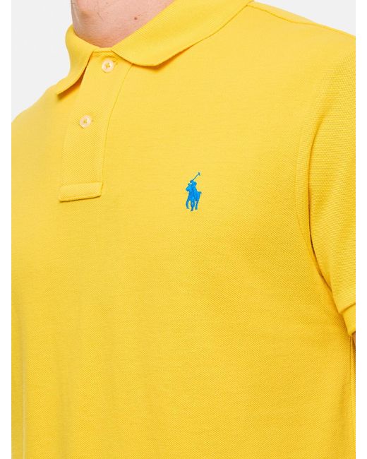 Polo Ralph Lauren Yellow Embroidered Logo Polo for men