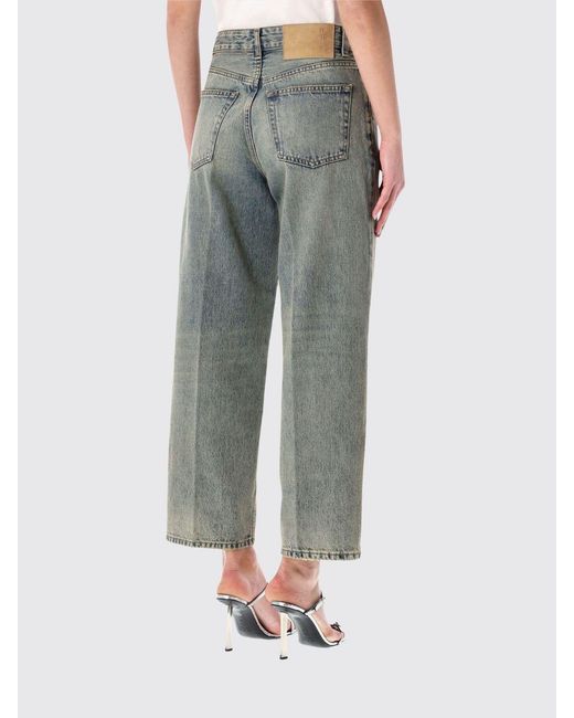 Haikure Gray Cropped Fit Cotton Jeans