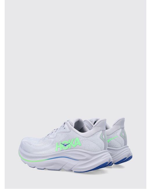 Hoka One One White Running Clifton Technical Mesh Sneakers for men