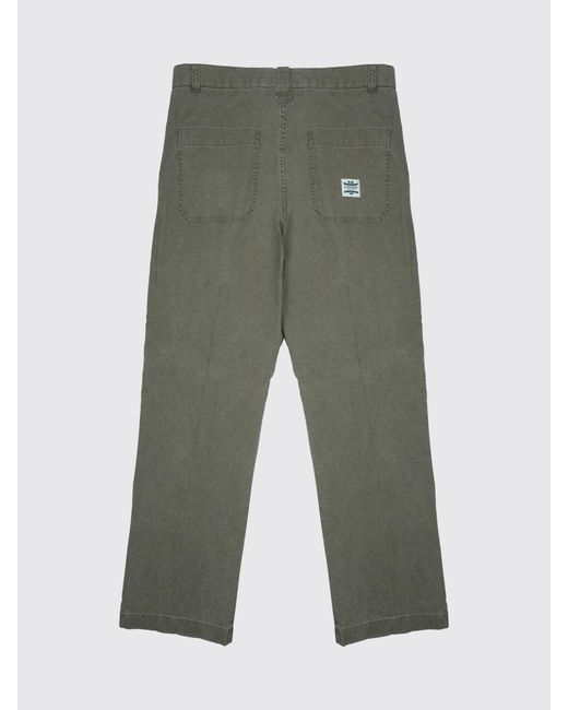 Closed Gray Straight-Fit Mid-Rise Cotton Chino Trousers With Back Logo for men