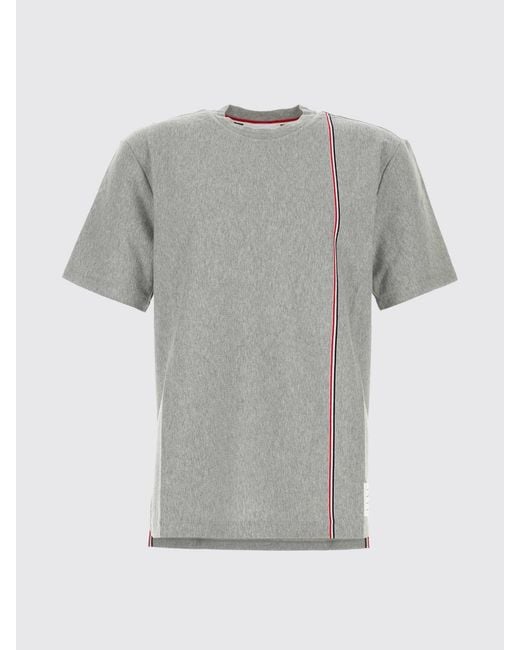 Thom Browne Gray Cotton T-Shirt for men