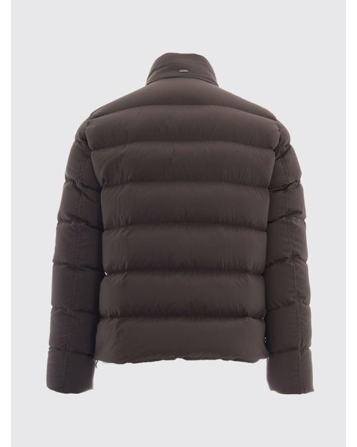 Herno Gray High Neck Quilted Down Jacket for men