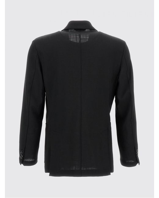 Barena Black Double-Breasted Virgin Wool Blazer for men