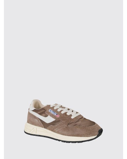 Autry Multicolor Reelwind Nylon And Suede Sneakers With Serrated Sole