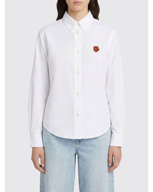 KENZO White Classic Cotton Poplin Shirt