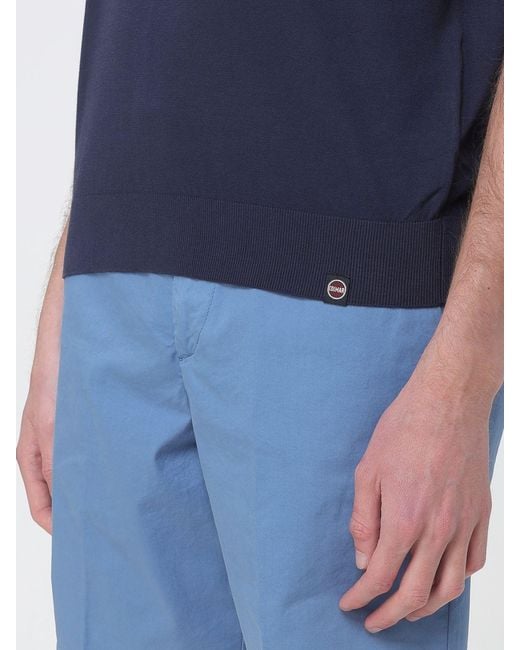 Colmar Blue Cotton Knit Polo Shirt for men