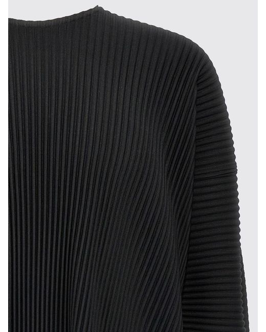 Homme Plissé Issey Miyake Black Jersey Crew Neck Pullover for men