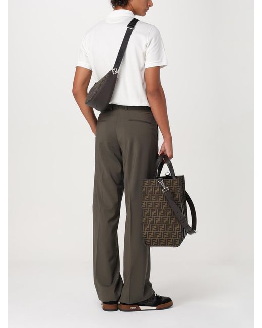 Fendi Gray Trousers for men