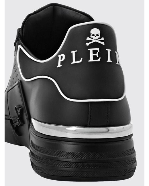 Philipp Plein Black Leather Sneakers for men
