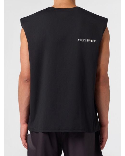 Philipp Plein Black Tank Top for men