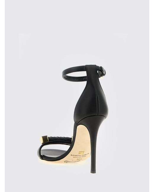 Elisabetta Franchi Black Leather Sandals