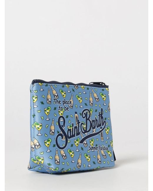 Mc2 Saint Barth Blue Neoprene Aline Mc2 Pouch With Saint Barth Logo