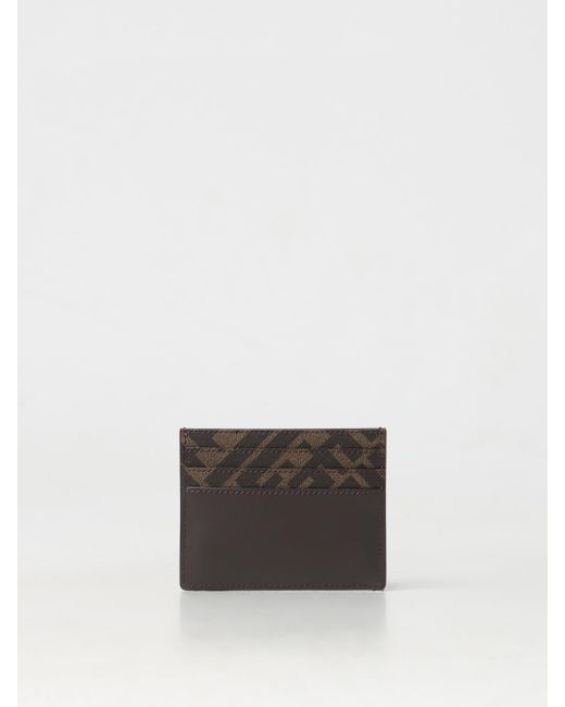Portacarte Squared Ff di Fendi in Brown da Uomo