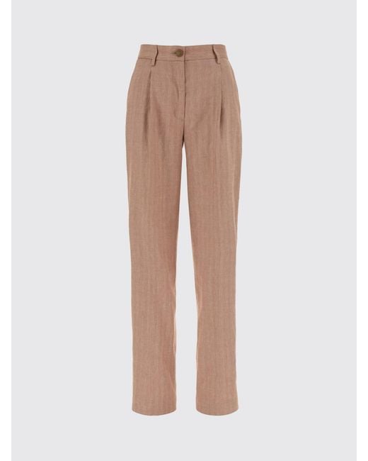 Jacob Cohen Natural Linen Blend Slim Fit Trousers