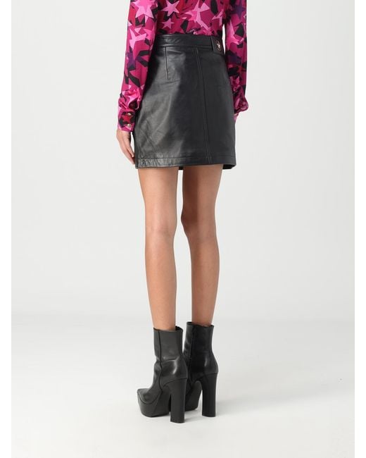 Versace Jeans Couture Black Leather Skirt