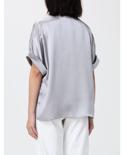 Eleventy Blue Silk Shirt