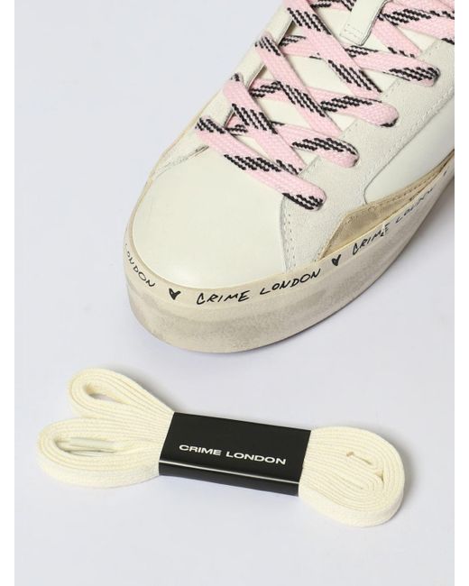 Crime London White Sneakers Damen