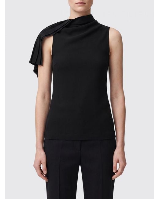 Loewe Black Asymmetric Viscose Top