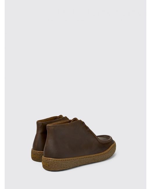 Camper Brown Peu Terreno Leather Ankle Boot for men