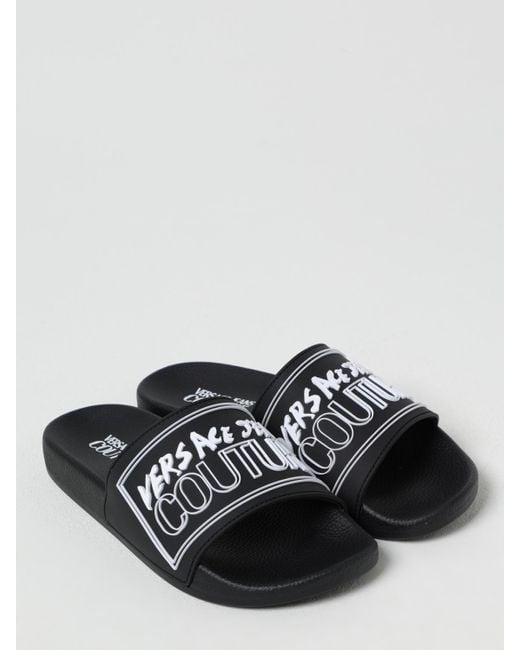 Sandali Slides Con Logo di Versace Jeans Couture in White da Uomo