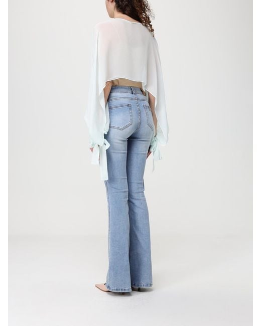 Twinset Blue Viscose Blouse