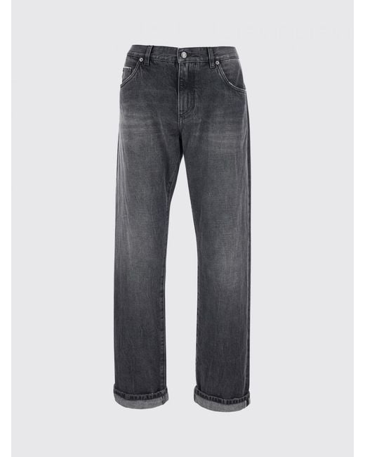 Dolce & Gabbana Blue Dolce &Amp Gabbana Straight Fit Five-Pocket Jeans for men